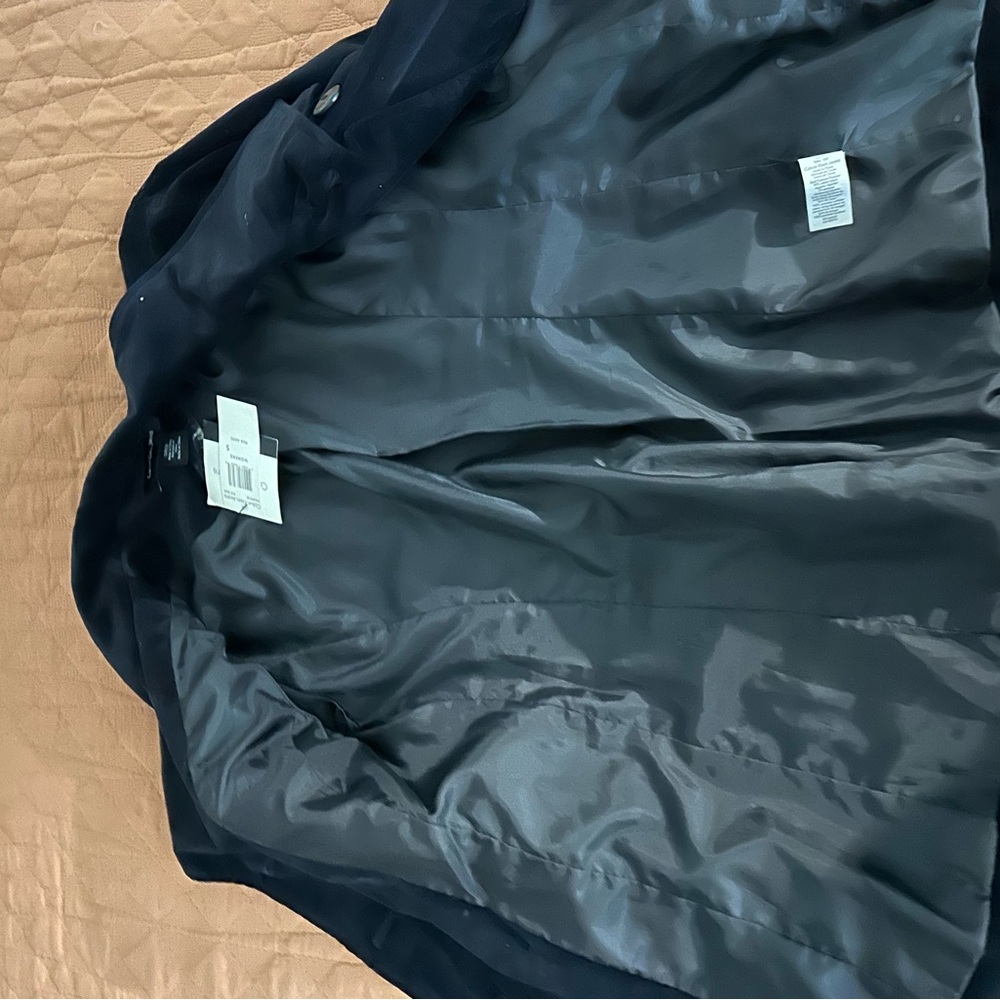 Calvin Klein Jeans Black Pea Coat - Picture 4 of 5